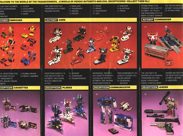 list of all transformers toys