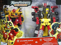 Transformers Energon Overload w/ Rollout & Optimus Prime w/ Corona Sparkplug (Costco exclusive)