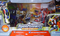 Transformers Energon Prowl w/ Longarm & Starscream w/ Zapmaster (Armada Red Alert & SS redecos - Sam's Club exclusive)