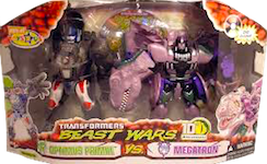 Beast Wars 10th Optimus Primal vs. Megatron (Leader Class - TRU exclusive)