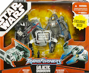 Transformers Crossovers Galactic Showdown 2-Pack (Darth Vader / TIE Advanced and Obi-Wan Kenobi / Jedi Starfighter - redecos)