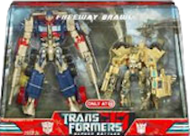 Movie Optimus Prime vs Bonecrusher Screen Battles Freeway Brawl