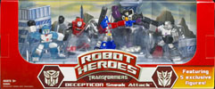 Transformers (Movie) Robot Heroes Mirage, Cliffjumper, Optimus Prime, Skywarp, Megatron (Wal-Mart exclusive)