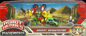 Transformers 2 Revenge of the Fallen Desert Devastation - Autobot Skids, Constructicon Devastator, Mudflap, Captain William Lennox