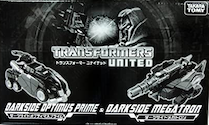 Takara - United Darkside Optimus Prime vs Darkside Megatron