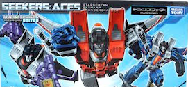 Transformers United (Takara) UN-exclusive Seekers: Aces Skywarp, Thundercracker and Starscream (China Market)