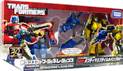 Transformers Generations (Takara) TG-24 Optimus Prime and Bumblebee w/ Blazemaster and Roller