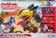 Angry Birds Transformers Jenga Optimus Prime Attack Game, w/ Galvatron Pig