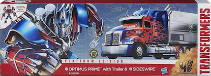 Platinum Edition Optimus Prime w/ trailer and Sideswipe