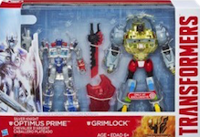 Movie AOE Silver Knight Optimus Prime and Grimlock