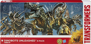 Transformers Platinum Edition Dinobots Unleashed 5-Pack (Slog, Grimlock, Scorn, Slug, Strafe)