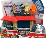 Rescue Bots Griffin Rock Garage w/ Kade Burns and Fireplug